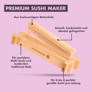 Premium Sushi Maker, Birkenholz